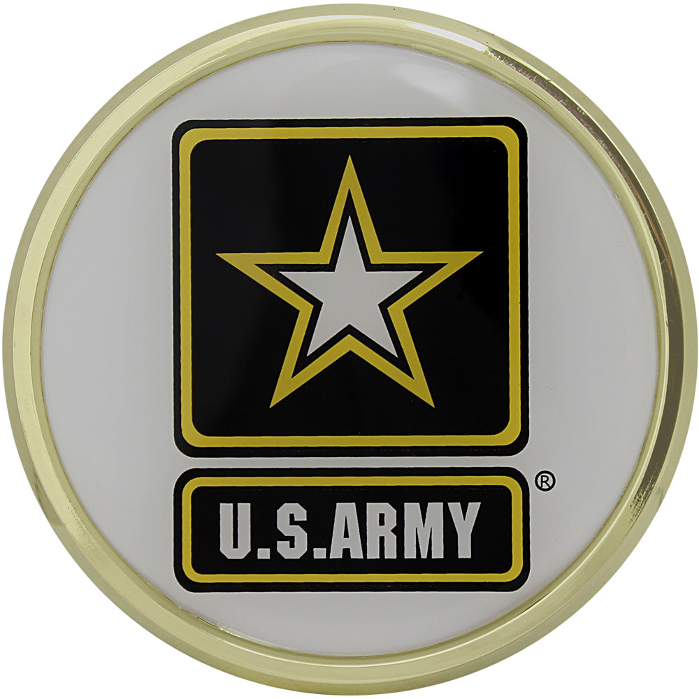 U.S. Army Star Logo Chrome Auto Emblem Stickers and Decals 83512