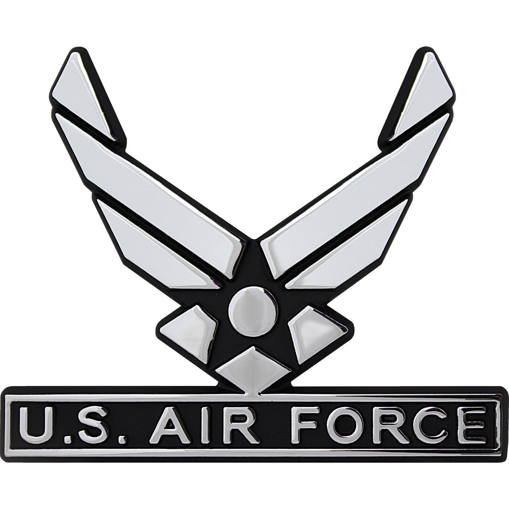 U.S. Air Force Hap Arnold Wings Chrome Auto Emblem Stickers and Decals 83513