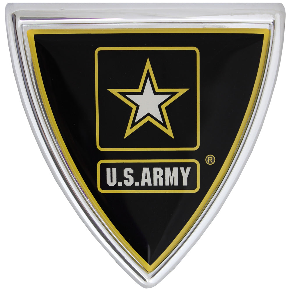 U.S. Army Star Logo Shield Chrome Auto Emblem Stickers and Decals 83518