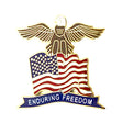 American Flag Eagle with Enduring Freedom Banner 1" Lapel Pin Pins 