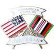 American and Afghanistan Campaign Veteran Crossed Flags 1 1/8" Lapel Pin Pins 