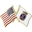 American and 10th Mountain Division Crossed Flags 1" Lapel Pin Pins 