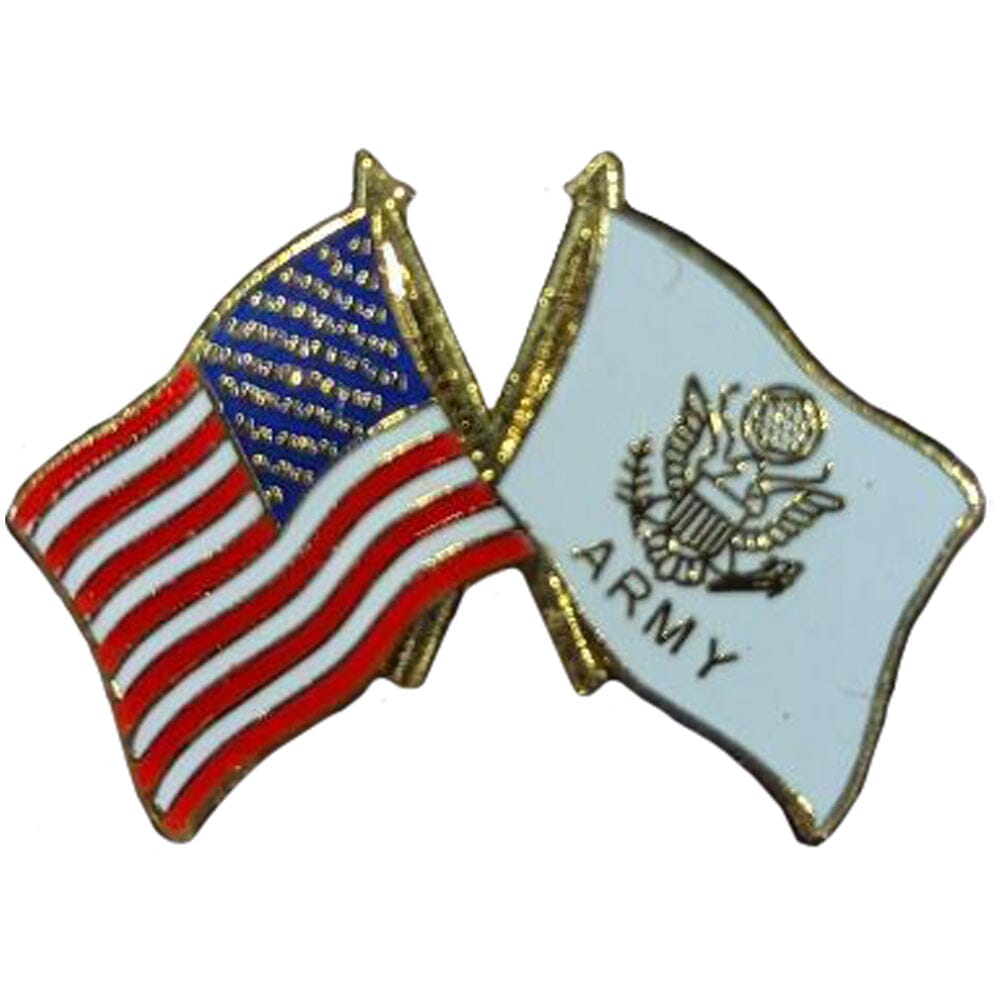 American and U.S. Army Cross Flags 1" Lapel Pin Pins 