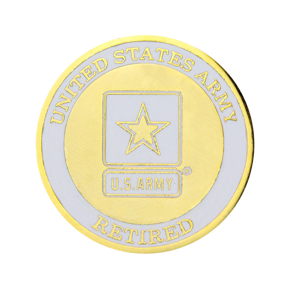 Army Retired With Crest 78 Lapel Pin Usamm