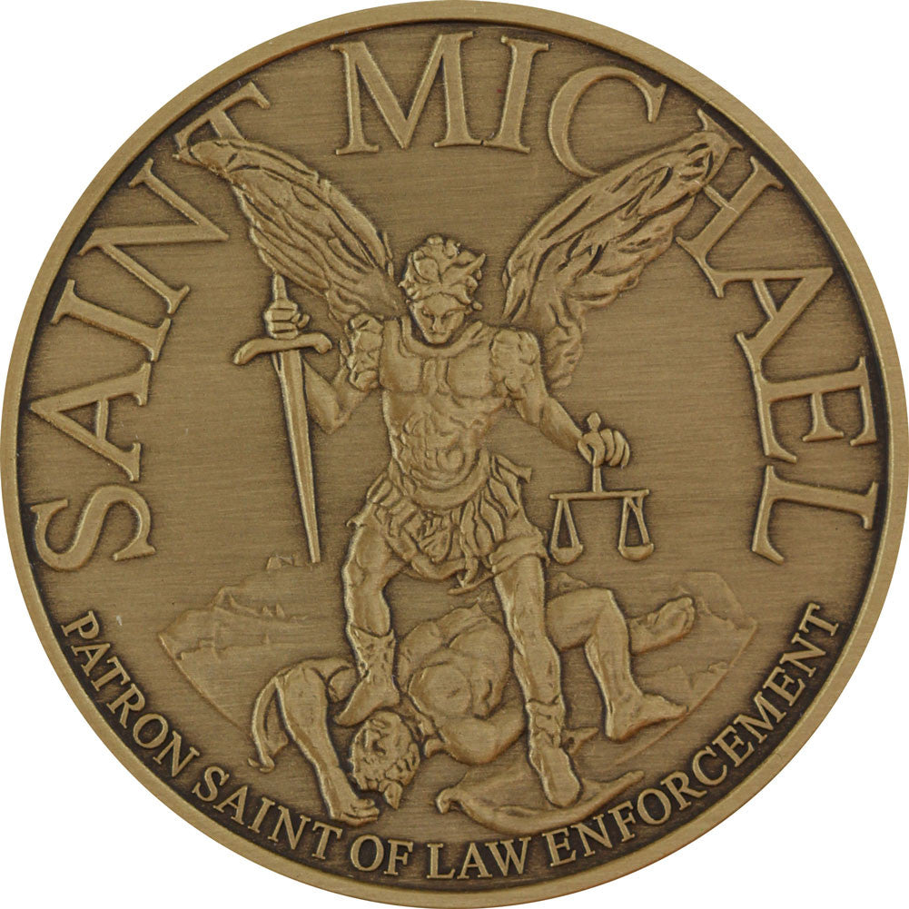 Saint Michael Custom Engravable Challenge Coin Challenge Coins 