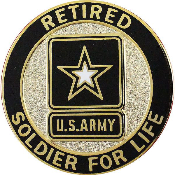 Army Soldier for Life Retired Identification Badge Badges 