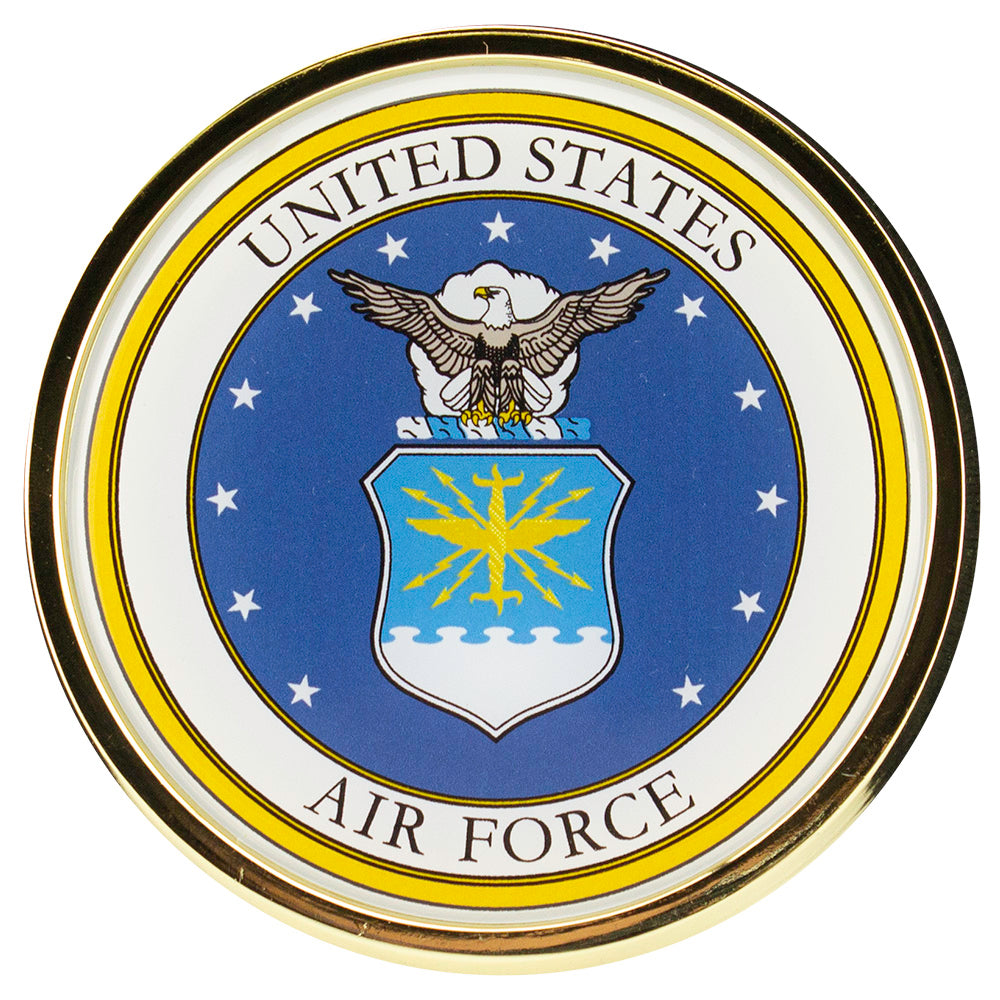 U.S. Air Force Crest Chrome Auto Emblem Stickers and Decals 84939