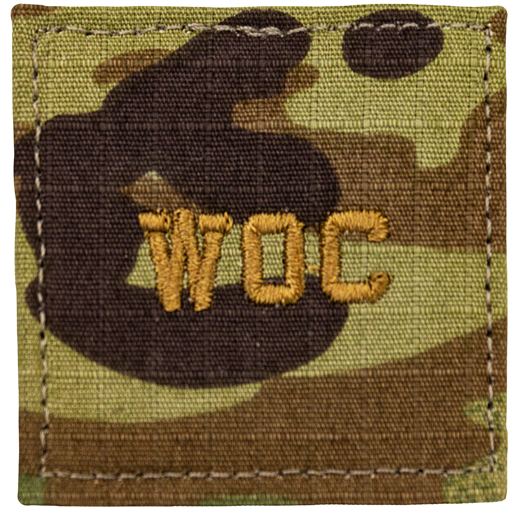 Warrant Officer Candidate WOC Gold Thread OCP/Scorpion Patch Patches and Service Stripes 