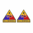 2nd Armored Division Unit Crest (Hell on Wheels) Army Unit Crests 