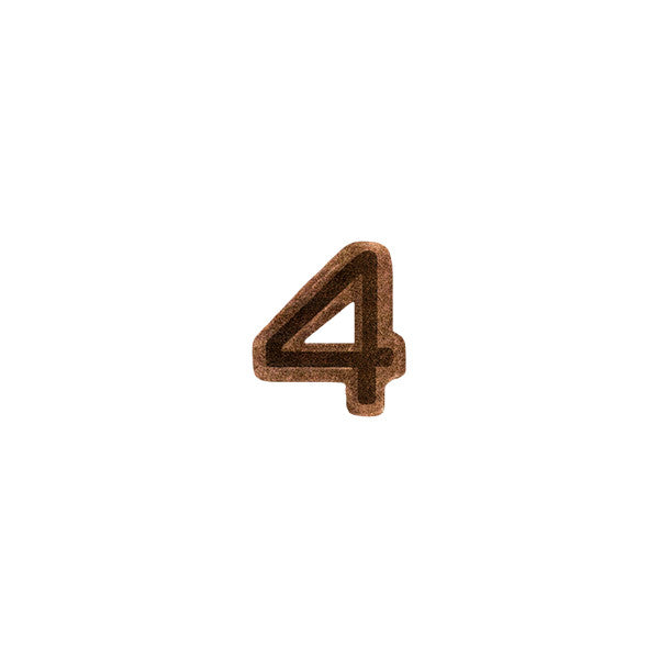 Prongless Bronze Numeral 4 Devices / Attachments 