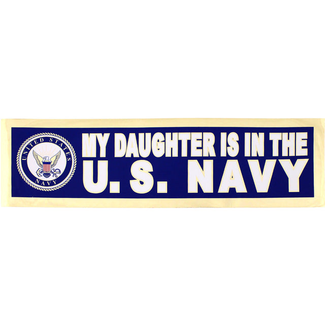 My Daughter Is In The U.S. Navy Metallic Bumper Sticker Stickers and Decals BP-0007