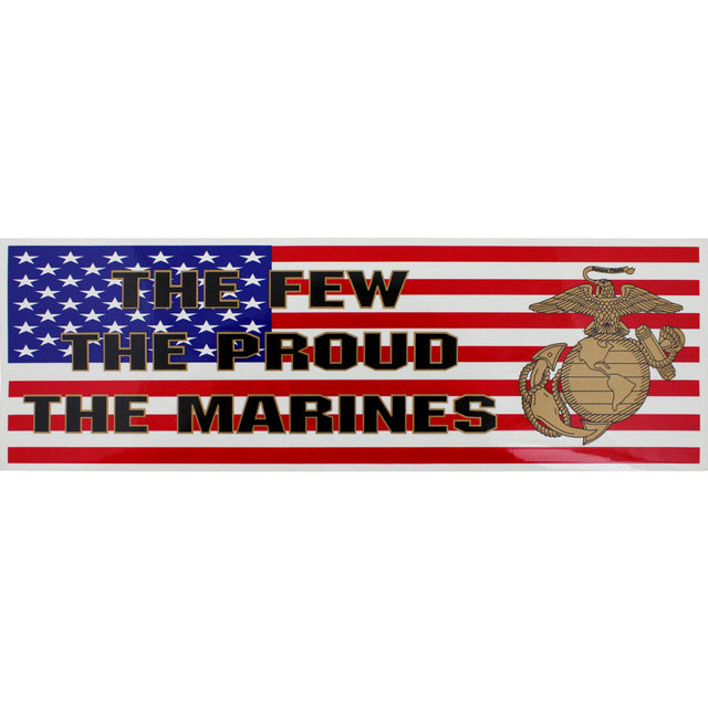 The Few The Proud The Marines Bumper Sticker Stickers and Decals BP-0018