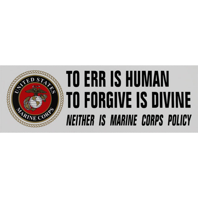 To Err Is Human Bumper Sticker Stickers and Decals BP-0026