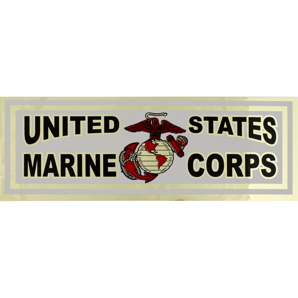 United States Marine Corps Metallic Bumper Sticker Stickers and Decals BP-0028