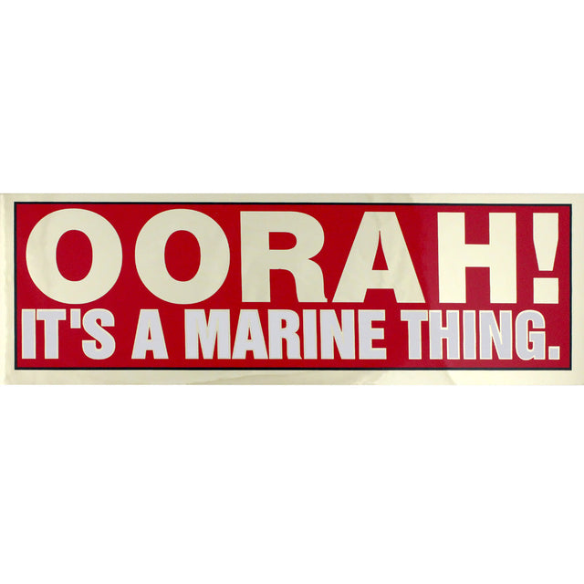 Oorah It's A Marine Thing Metallic Bumper Sticker Stickers and Decals BP-0031