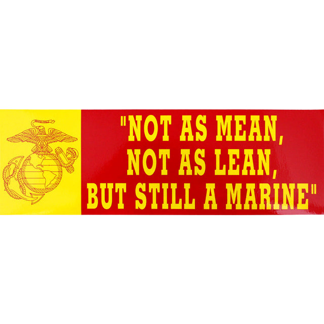 Not As Mean Not As Lean Bumper Sticker Stickers and Decals BP-0037