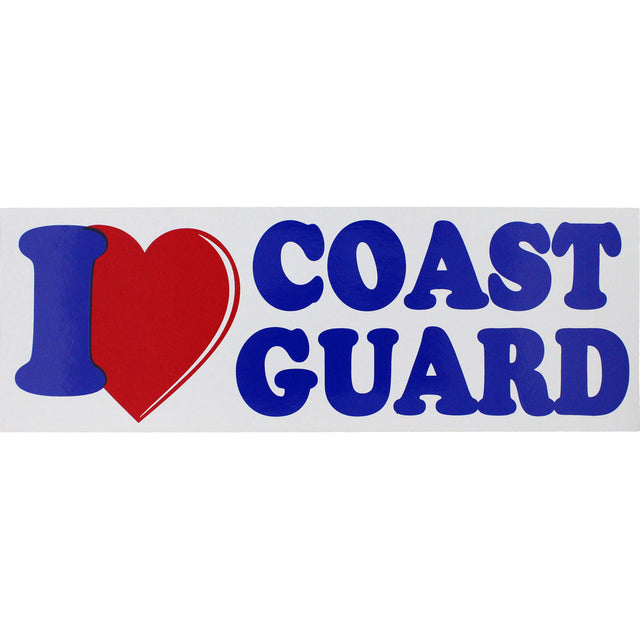 I Love Coast Guard Bumper Sticker Stickers and Decals BP-0067