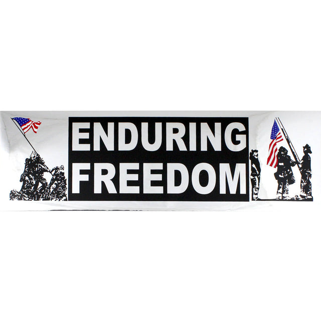 Enduring Freedom Metallic Bumper Sticker Stickers and Decals BP-0077