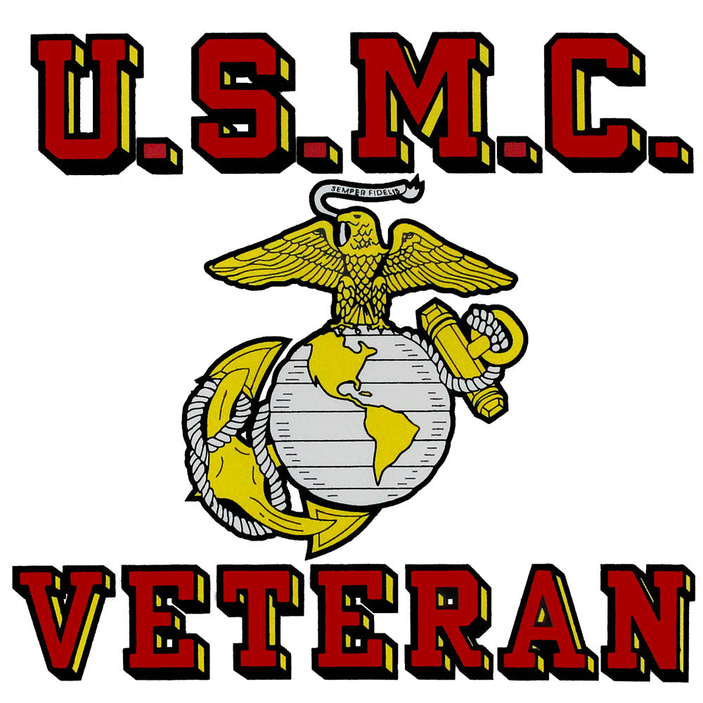 USMC Veteran Clear Decal Stickers and Decals BP-0098