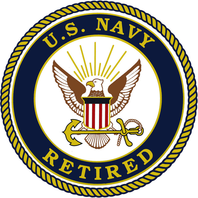 U.S. Navy Retired Clear Decal Stickers and Decals BP-0119