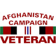 Afghanistan Campaign Veteran With Ribbon Clear Decal Stickers and Decals BP-0127