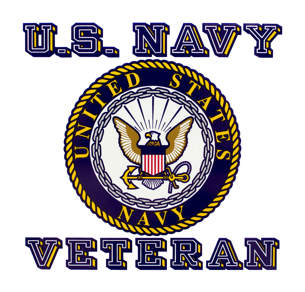 Navy Veteran with Seal Clear Decal Stickers and Decals BP-0173