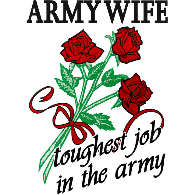 Army Wife Toughest Job In The Army Clear Decal Stickers and Decals BP-0203