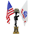 U.S. Army and U.S. Flag with Field Cross Clear Decal Stickers and Decals BP-0210