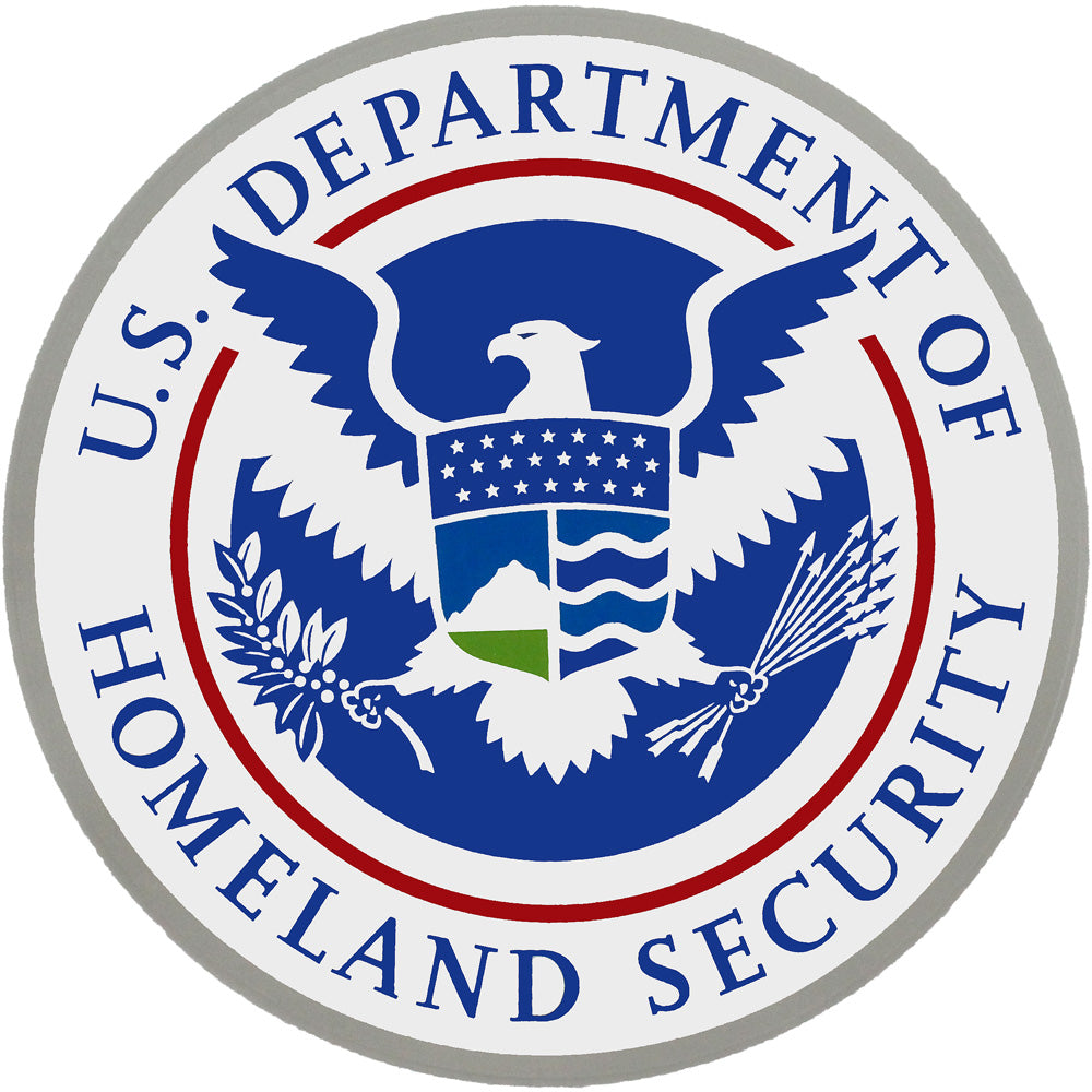 U.S. Department Of Homeland Security Clear Decal Stickers and Decals BP-0215