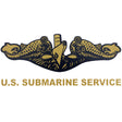 U.S. Submarine Service (Gold) Clear Decal Stickers and Decals BP-0233