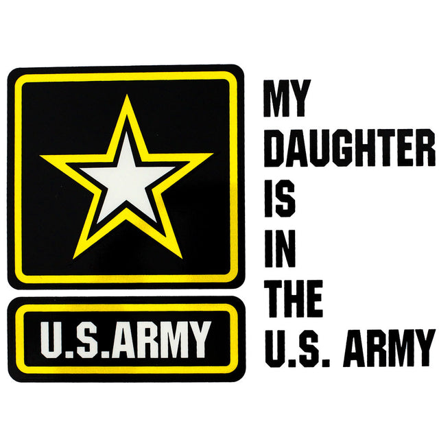 My Daughter Is In The U.S. Army With Star Clear Decal Stickers and Decals BP-0248