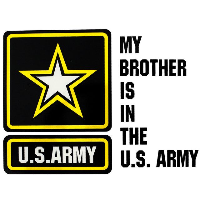 My Brother Is In The U.S. Army With Star Clear Decal Stickers and Decals BP-0251