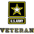 U.S. Army Veteran With Star Clear Decal Stickers and Decals BP-0262