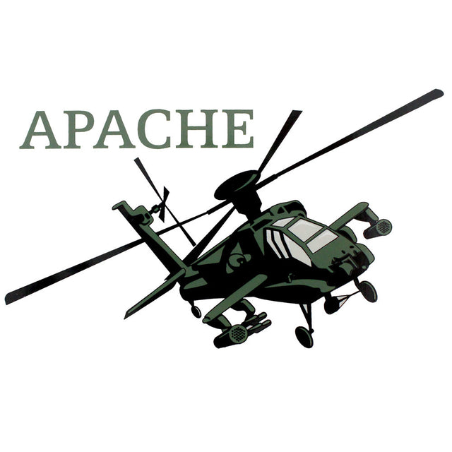 Apache Helicopter Clear Decal Stickers and Decals BP-0265