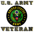 U.S. Army Veteran With Classic Crest Clear Decal Stickers and Decals BP-0266