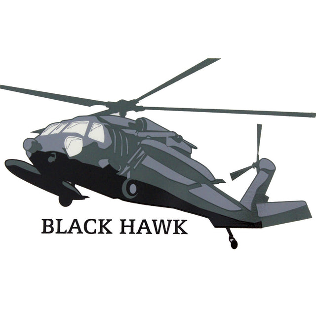 Black Hawk Helicopter Clear Decal Stickers and Decals BP-0269