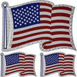 American Flag Prism Decal - Set Of 3 Stickers and Decals BP-0286