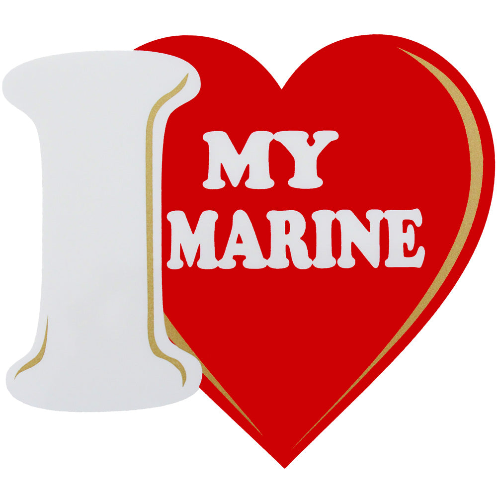 I Love My Marine Clear Decal Stickers and Decals BP-0348