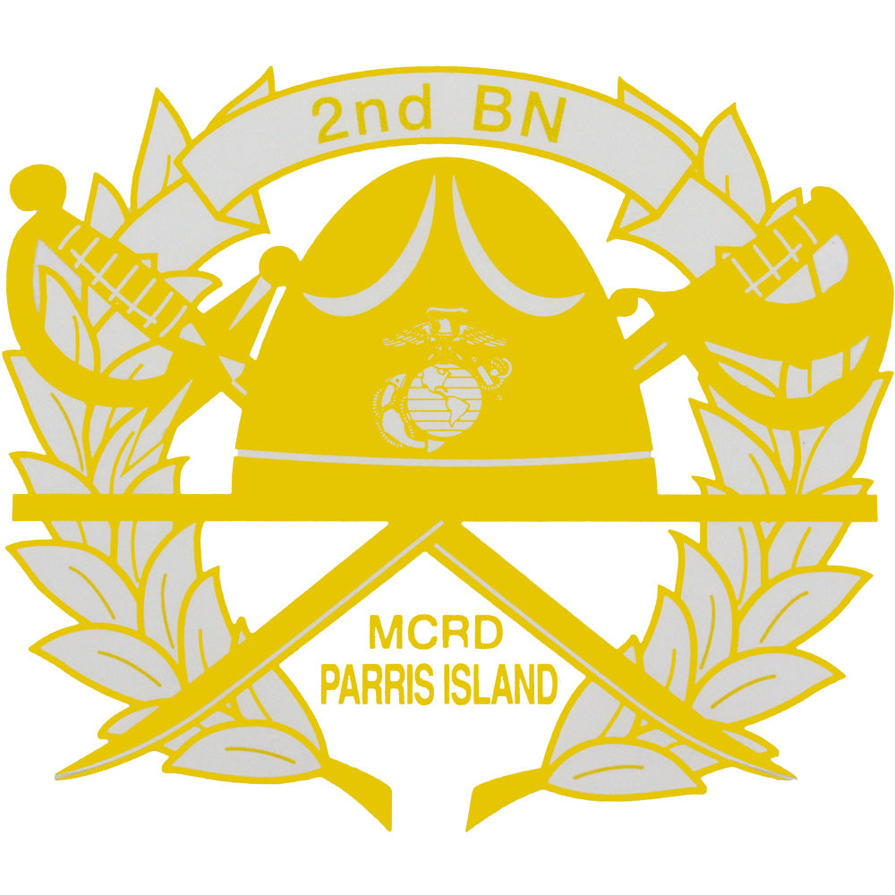 2nd Battalion Parris Island Clear Decal Stickers and Decals BP-0353