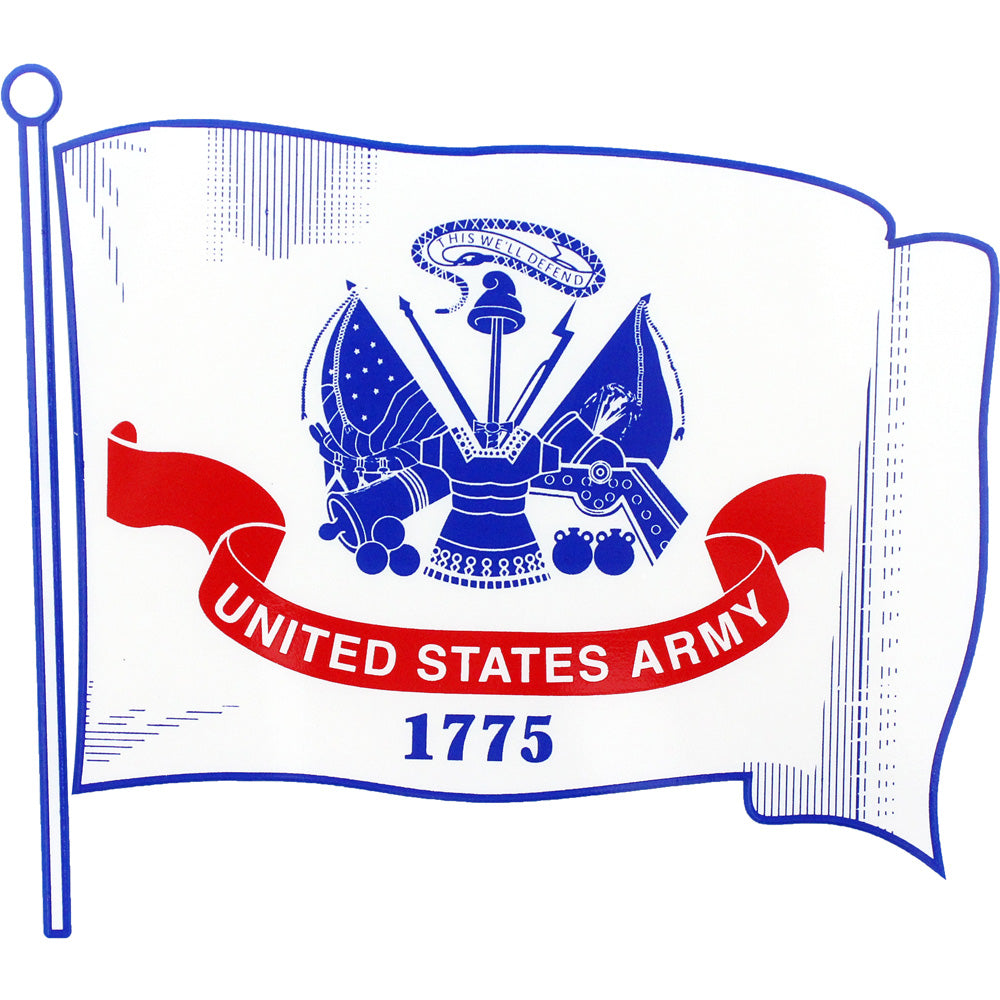 U.S. Army Waving Flag Clear Decal Stickers and Decals BP-0408