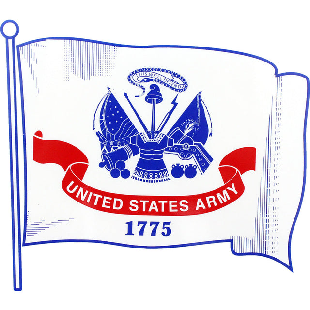 U.S. Army Waving Flag Clear Decal Stickers and Decals BP-0408