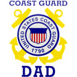 Coast Guard Dad Clear Decal Stickers and Decals BP-0418