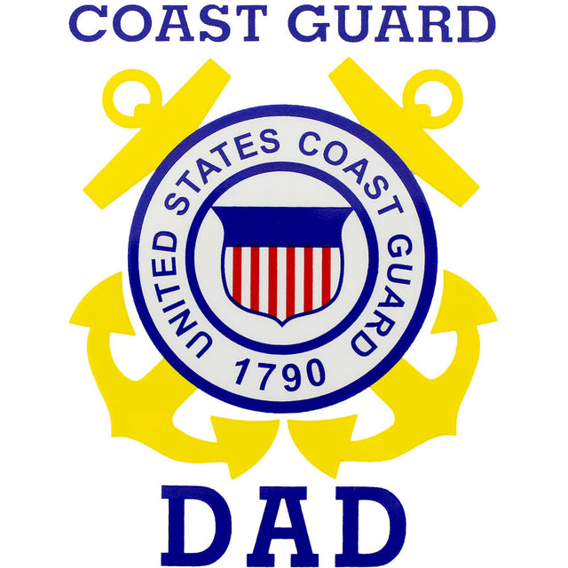 Coast Guard Dad Clear Decal Stickers and Decals BP-0418