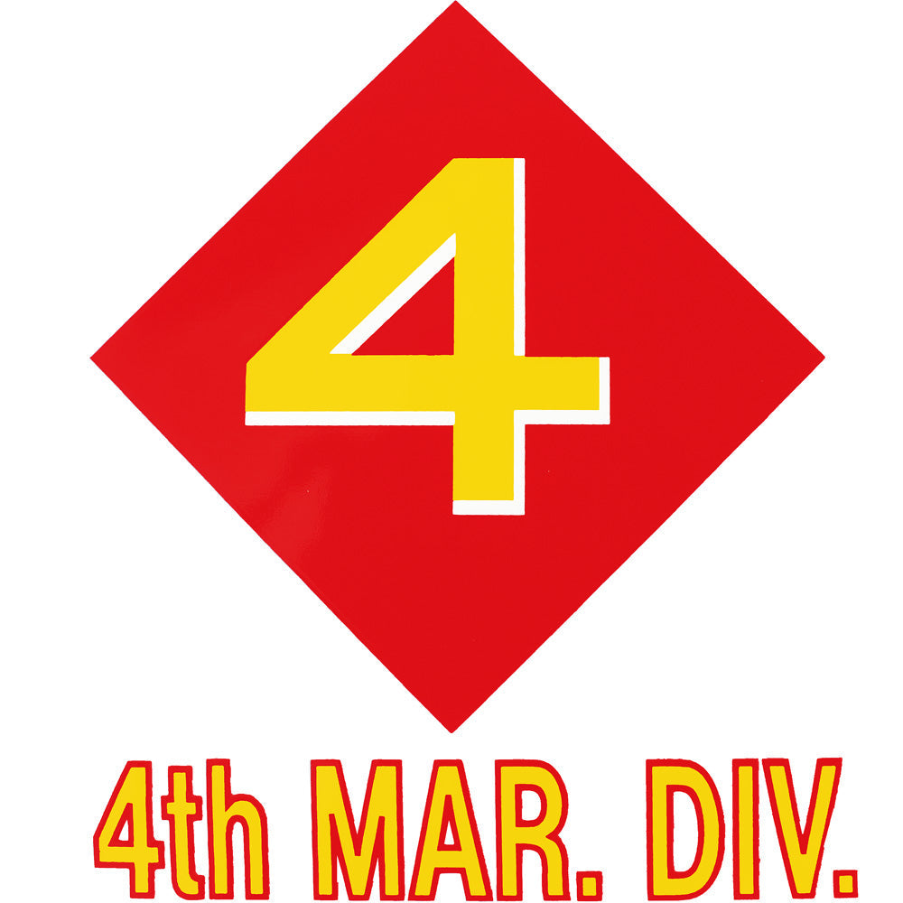 4th Marine Division Clear Decal Stickers and Decals BP-0486