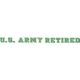 U.S. Army Retired Clear Window Strip Stickers and Decals BP-0541