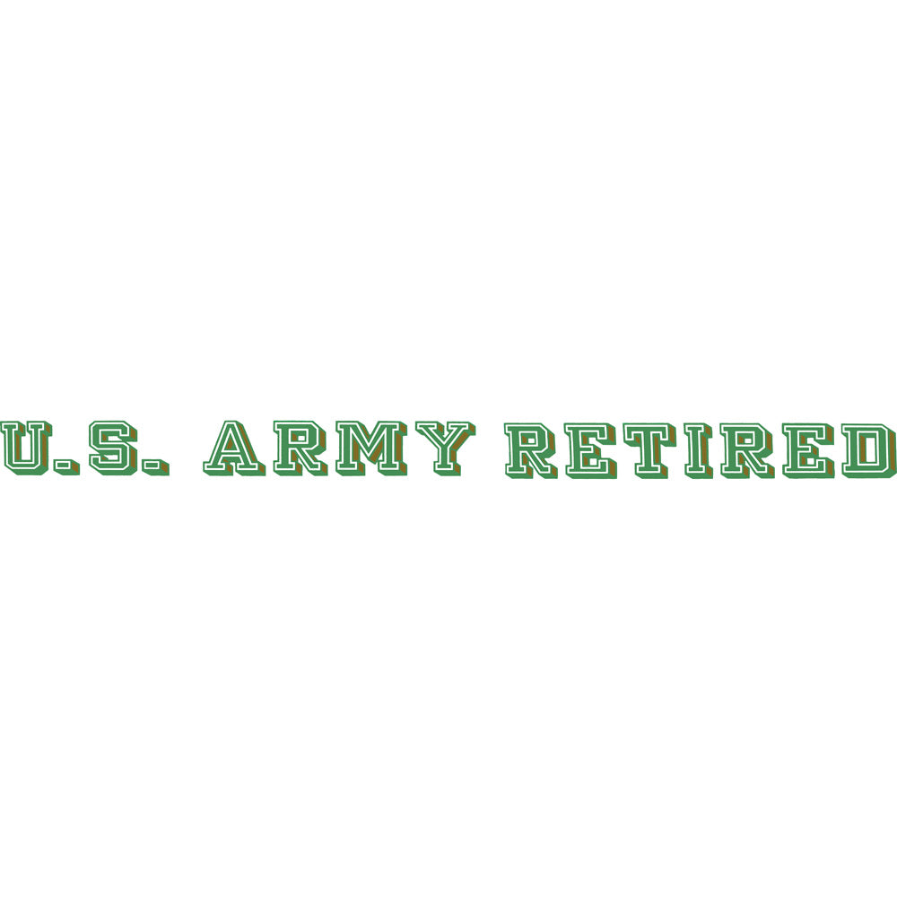 U.S. Army Retired Clear Window Strip Stickers and Decals BP-0541