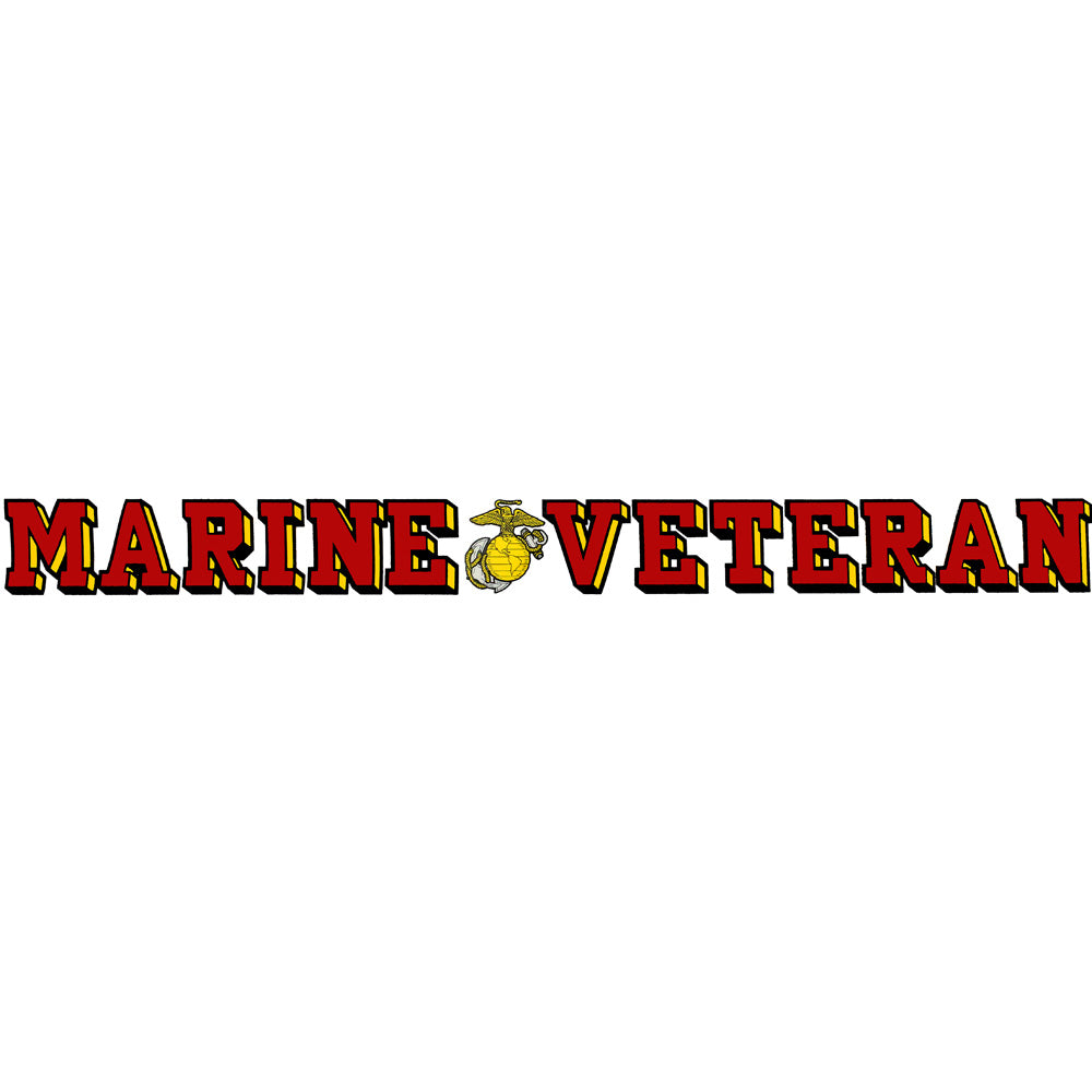 Marine Veteran Clear Window Strip Stickers and Decals BP-0564