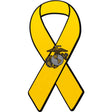 Support Our Troops Yellow Ribbon with Eagle Globe and Anchor 8" Magnet Stickers and Decals BP-0621