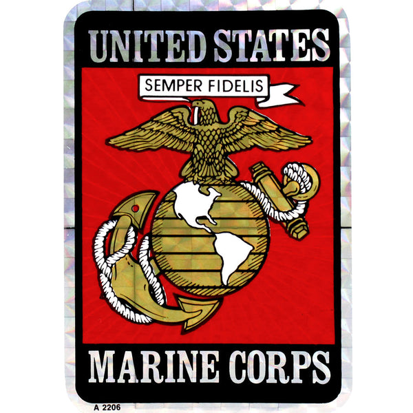 Marine Corps Eagle Globe and Anchor 3.5 x 2.5 Inch Sticker | USAMM