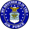 My Brother Is In the Air Force with Crest 4" Clear Decal Stickers and Decals BP-0766